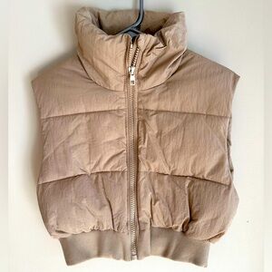 Tan Puffer Vest
